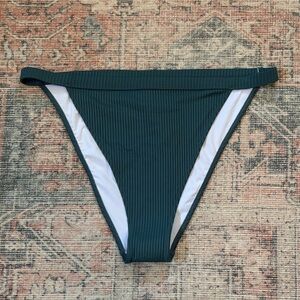 Victoria's Secret PINK Ribbed Teal-Green Bikini Bottom Size XL